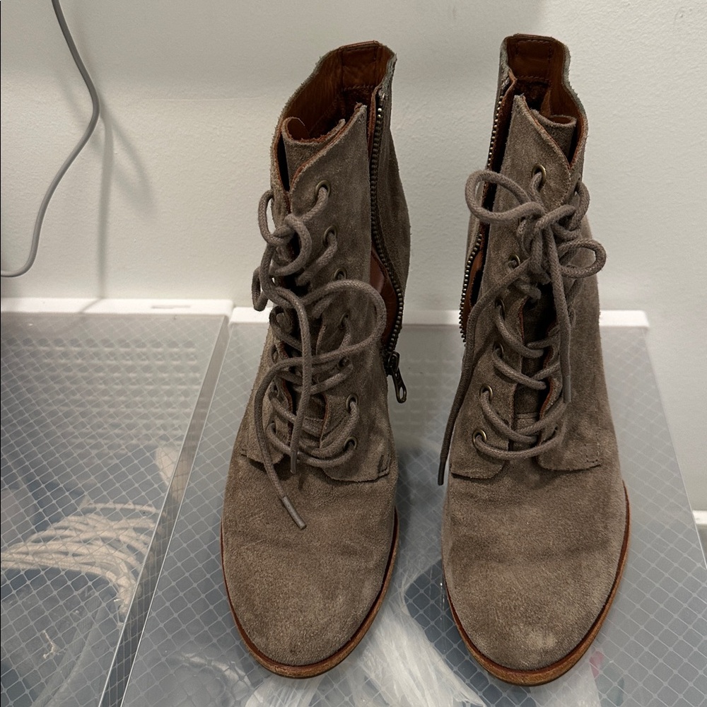 Kork-Ease Brown Leather Ankle Boots